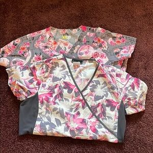 Pink & Grey Nursing Scrubs Bundle